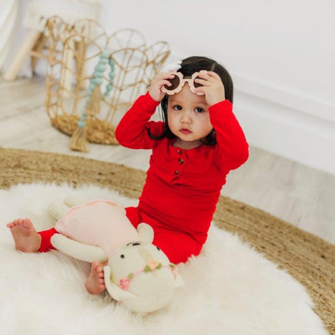 softest-2-piece-set-ribbed-red Presley Couture at Sophia's Style-2 Piece Set-1